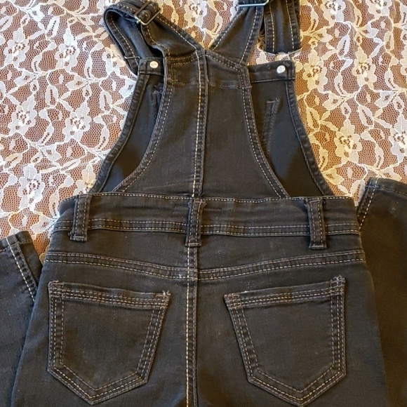 Jordache Bling Distressed Overalls 4-5 Stretch EUC - Picture 3 of 9